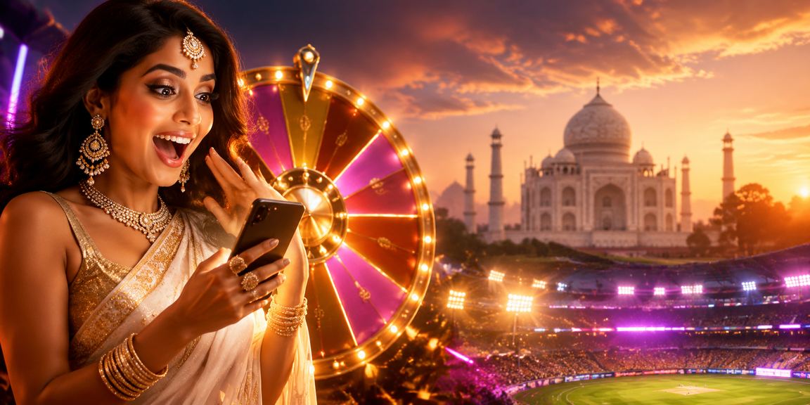 Indian cricket fan using mobile device to place a cricket bet